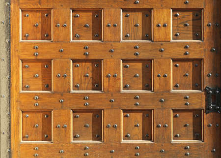 Medieval Style Wood Texture With Iron Detailsの写真素材