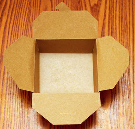 Empty Open Take Away Carton Box