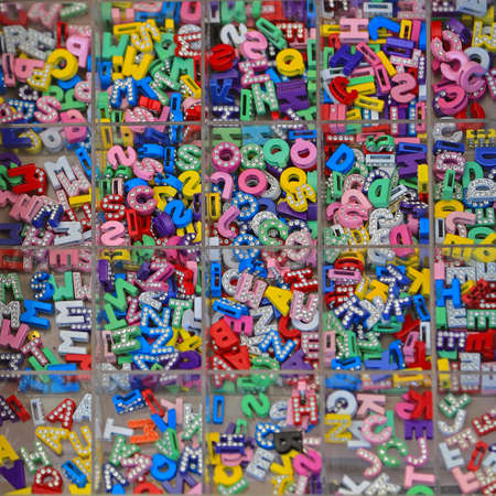 Colorful  Letters Charm for Bracelets Jewellery