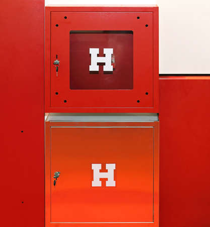 Fire Hydrant Connection Point in the Red Boxの写真素材