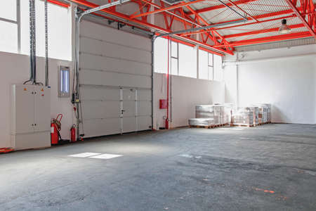 Big Industrial Garage Door at Warehouse Entrance