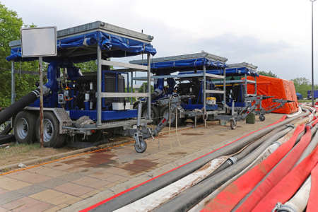 Diesel Powered High Capacity Water Pump For Floods Disasterの写真素材