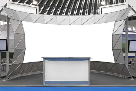 Fair Trade Show Couner and Backdrop Empty Space