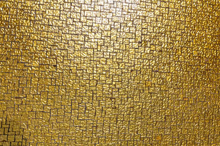 Gold Metallic TIles Texture Backgroundの写真素材