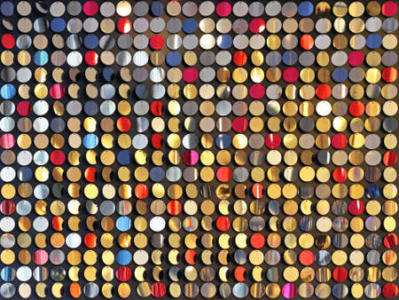 Colourful Metal Pendants Abstract Mosaic Background