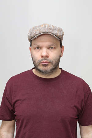 Middle Age Man With Beard and Flat Cap