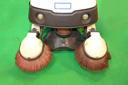 Rotating Brush at Compact Street Sweeper