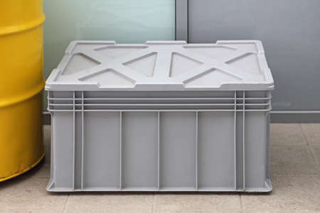 Gray Plastic Transport Box For Shipping