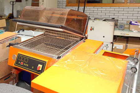 Vacuum Packaging Machine in Printing Factoryの写真素材