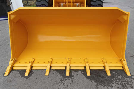 Big Yellow Bucket Scoop at Front Loader Machine