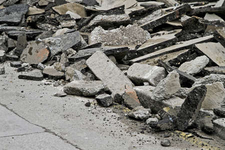 Asphalt Damage With Cracks at Street Disaster