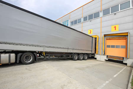 Loading Lorry Trailer at Warehouse Cargo Door