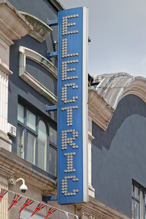 London, United Kingdom - June 23, 2012: Famous Electric Cinema Sign at Portobello Road in London, UK.のeditorial素材