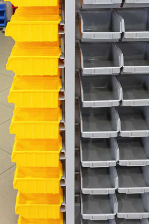 Small Parts Storage Organizer Tower Plastic Traysの写真素材