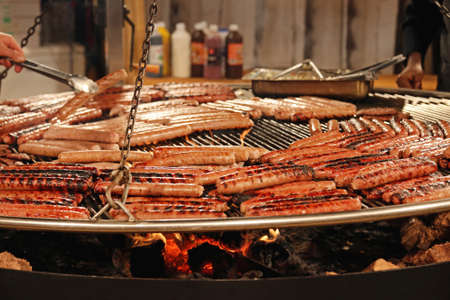 Sausages at Big Grill Fast Foodの写真素材