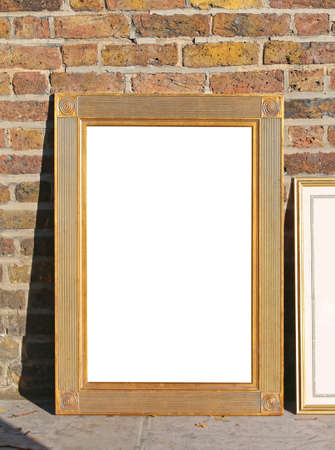 Used Old Golden Frame at Flea Market