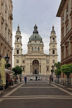 Budapest, Hungary - July 13, 2015: St. Stephen Roman Catholic Cathedral in Budapest, Hungary.のeditorial素材