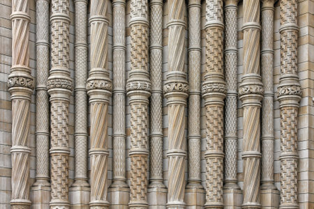 Columns Facade at History Museum Building in Londonのeditorial素材
