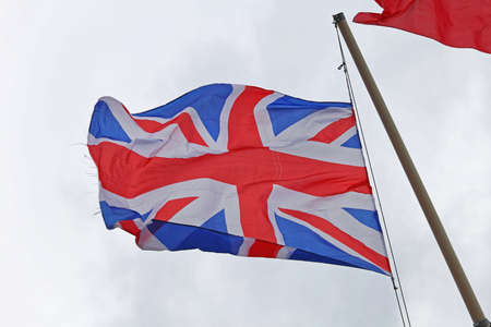 United Kingdom Union Jack Flag at Ship Mast