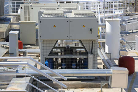 Ventilation Heating and Air Conditioning at Building Rooftop Hvac
