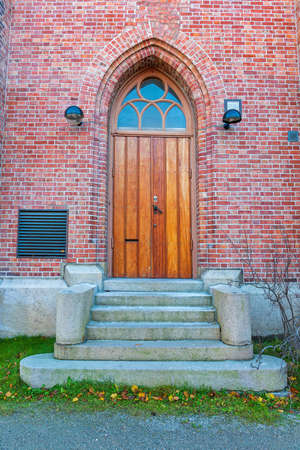 Church Chapel Entrance Door in Fredrikstad Norway