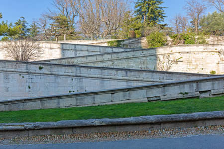 Sainte Anne Stairs to Doms Garden in Avignon Franceの写真素材
