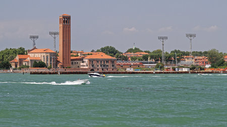 Venice, Italy - July 10, 2011: Footbal Club Venezia Sport Arena Stadium in Venice, Italy.のeditorial素材