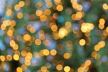 Abstract blurry Christmas lights decoration backgroundの写真素材