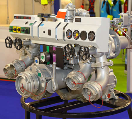 High Pressure Water Pump Valves Control Firefighter Equipment
