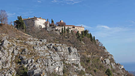 Village Gourdon at Top of Hill in South Franceの写真素材