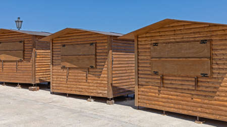 Temporary Wooden Kiosks Booths in San Marino
