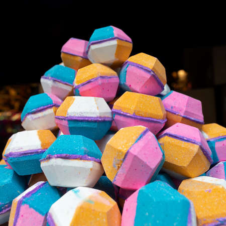 Big Bunch of Colourful Bath Bombs Soapsの写真素材