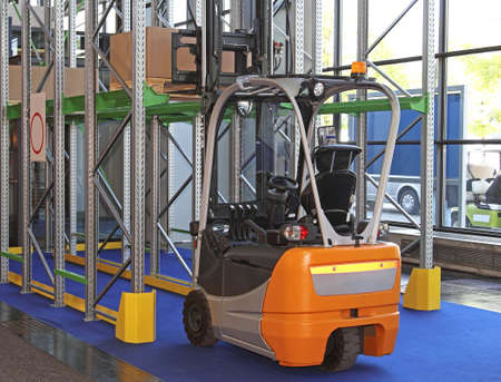 Electric Forklift Truck in Small Distribution Warehouse