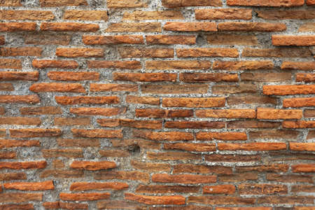 Ancient Brick Roman Ruins Wall in Italy