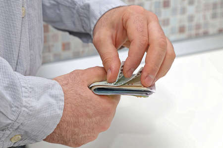 Man Counting Euro Money Manually by Hands