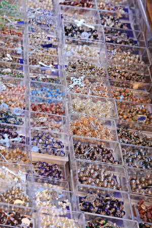 Bijoux Jewelry Pendants Accessory Selection in Traysの写真素材