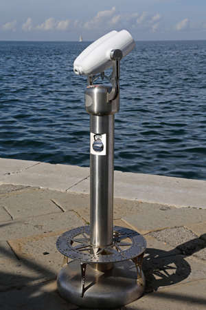 Coin Operated Tower Viewer Binoculars on a Pole