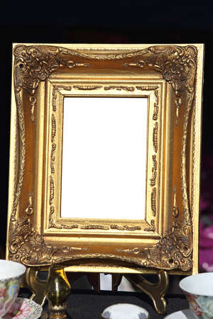 Golden Picture Frame at Flea Market Sun