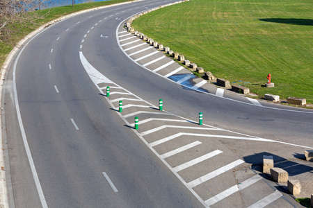 Street Intersection Road Markings in France Top View