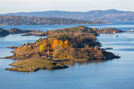 Bleikoya Island Natural Reserve in Oslo Fjord Norwayの写真素材