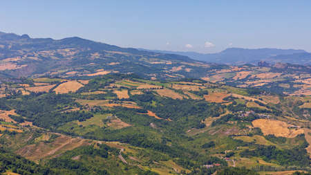 Landscape View Italy Countryside From San Marino