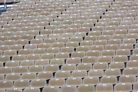 Empty Spectator Seats at Outdoor Venue Stands