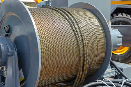 Cable Wire Reel Spool at Construction Crane