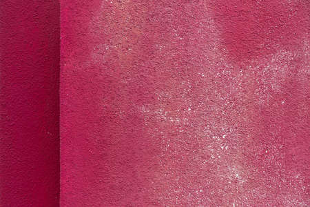 Empty Red Paint Wall at House Exteriorの写真素材