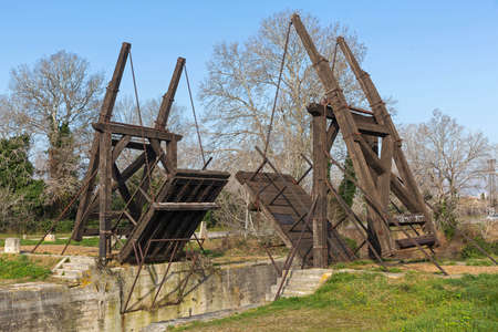 Pont Van Gogh Langlois Bridge in Arles Franceの写真素材