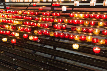 Votive Candles Rack in Marseille Church
