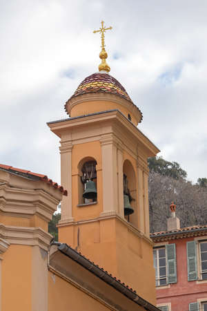 Bell Tower at Church in Nice Franceの写真素材