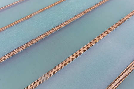 Slippery When Wet Glass Steps at Bridge in Venice Problemsの写真素材