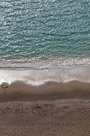 Empty Mediterranean Sea Beach Coast French Riviera