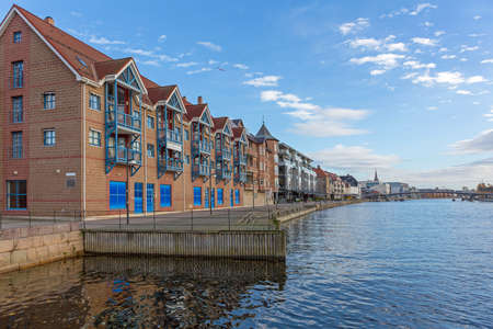 Autumn Day at Canal in Fredrikstad Norway